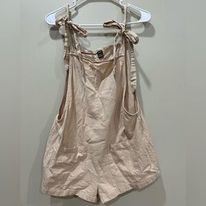 SHEIN Beige Tie-Shoulder Jumpsuit